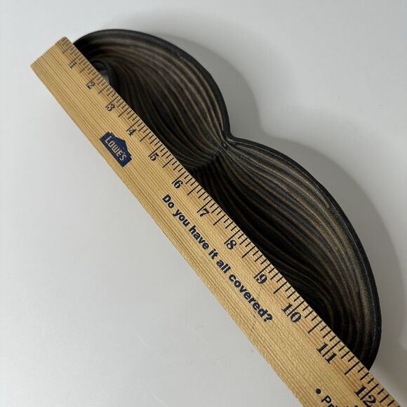 Cast Iron Mustache Trinket Dish 12x3" Whimsical Catchall Coins Keys Jewelry Tray - Picture 10 of 13